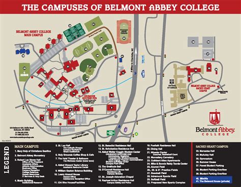 Campus Map - Belmont Abbey College: Private | Catholic | Charlotte, NC