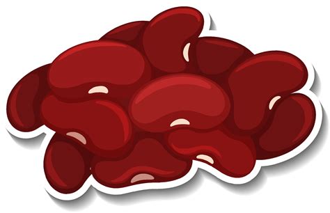 Kidney beans sticker on white background 3188105 Vector Art at Vecteezy