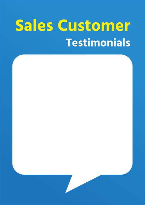 Sales Customer Testimonials Signage Template - Edit Online & Download Example | Template.net