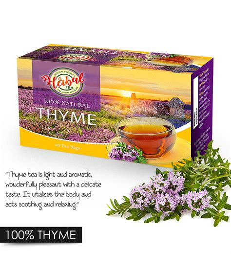 80 Tea Bags Bio Organic Thyme Herbal Tea 4 Boxes x 20 Tea Bags | eBay