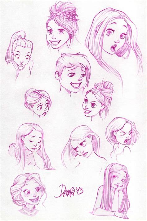 Disney Style Drawing Sketch - Drawing Skill