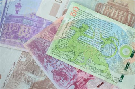 Background of Georgian Lari Banknotes Stock Photo - Image of note, fifty: 100040936