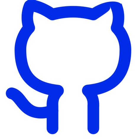 Github symbol (png logo icon) blue