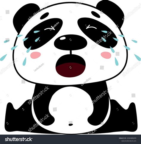 Crying Panda Character Cute Cartoon Baby Stock Vector (Royalty Free ...