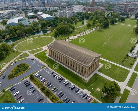 Aerial View of the Parthenon in Centennial Park in Nashville Tennessee Editorial Stock Image ...