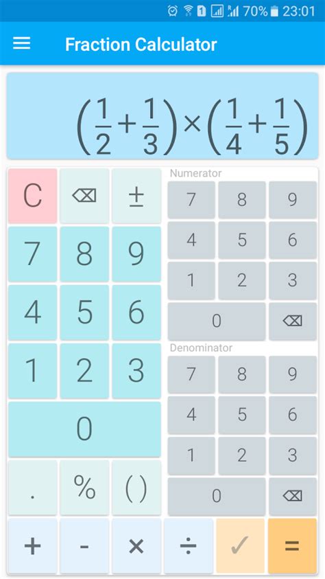 Fraction calculator with solution for free - Android Apps on Google Play