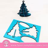 Laser cut template for 3D Christmas Post Card – Laser Ready Templates