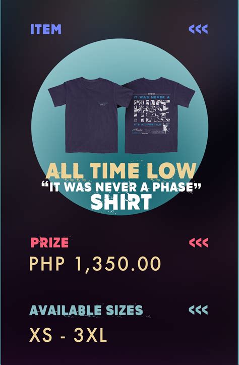 ALL TIME LOW: IT WAS NEVER A PHASE SHIRT - PULP.PH