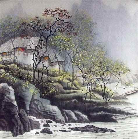 Chinese Painting: House - Chinese Painting CNAG221768 - Artisoo.com