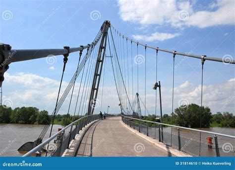 Bridge over the Elbe River stock photo. Image of path - 31814610