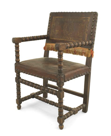 Italian renaissance walnut arm chair 7