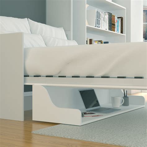 Alegra White DIY Murphy Desk Bed Queen | Sleepworks New York