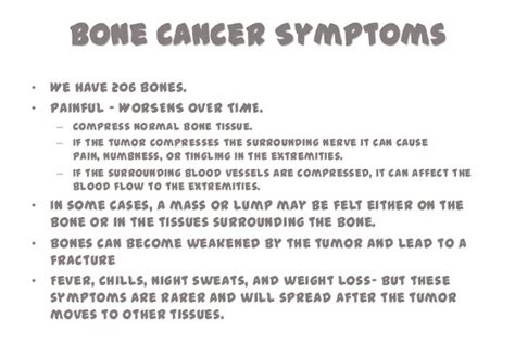 The Health Website : Symptoms of bone cancer