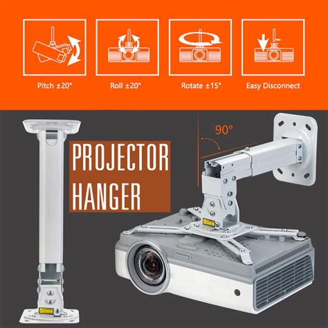 Universal Projector Mount Adjustable Wall or Ceiling Bracket Tilt ...