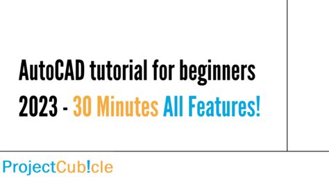 AutoCAD tutorial for beginners 2023 - 30 Minutes All Features!