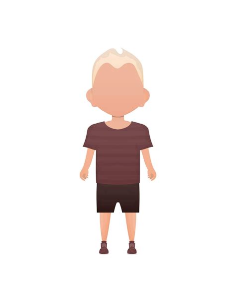 Cute boy in full growth. Isolated. Cartoon style. 23640841 Vector Art ...