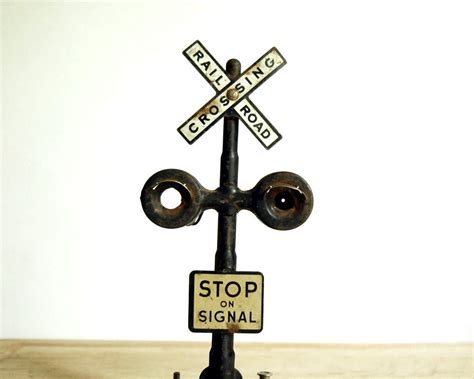 Vintage Toy Train Prewar Railroad Sign Railroad by CalloohCallay