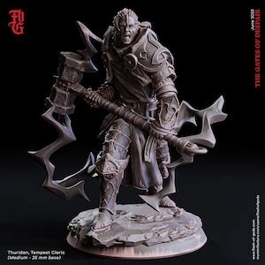 Dnd Temple Cleric Miniature Paladin Miniature 32mm Scale or 75mm Scale ...