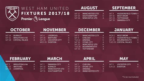 West Ham Fixtures Results - Image to u