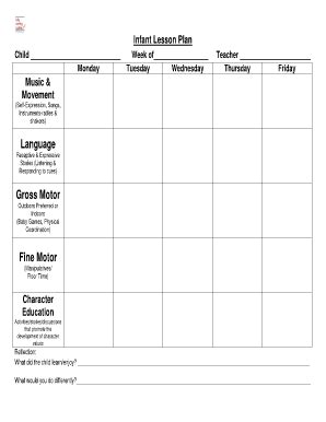 58+ Free Editable Infant Lesson Plan Templates in MS Word [DOC] | pdfFiller