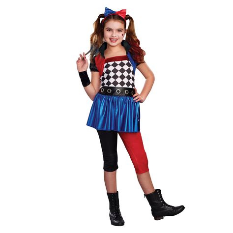 Lil' Harlequin Girls Large Female Kids Harelquin Halloween Costume - Walmart.com - Walmart.com