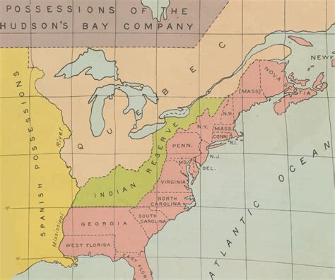 North American Land Claims 1763 Proclamation Line