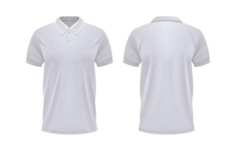 3D Realistic White Polo Shirt Template in 2023 | White polo shirt ...