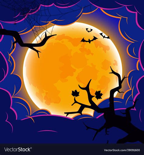 Halloween party banner template Royalty Free Vector Image