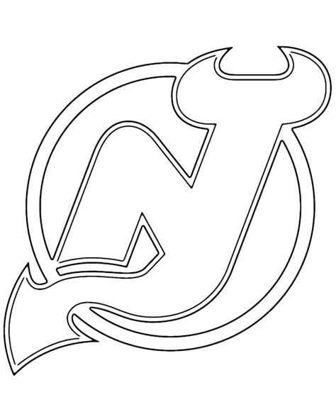 New Jersey Devils crest coloring page