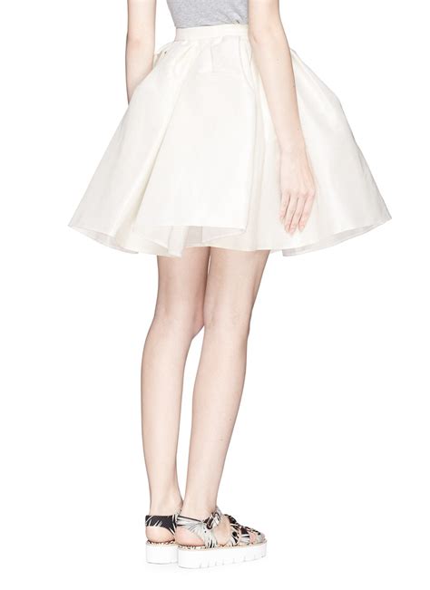 Chictopia Full Flare Skirt in White | Lyst