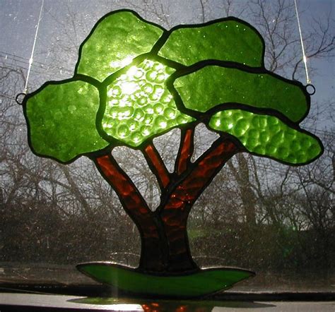 Hanging Stained Glass Tree