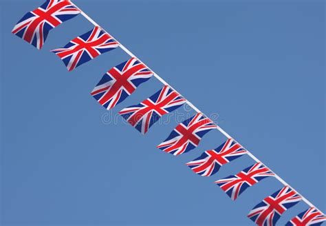 British Union Jack Bunting Flags Stock Image - Image of plastic ...