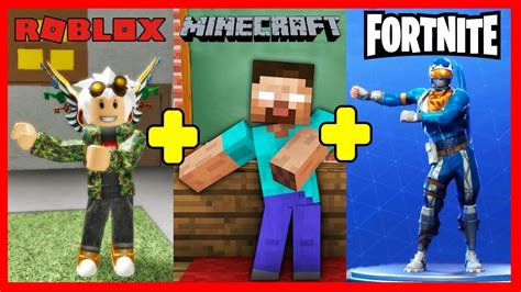 Fortnite Minecraft Roblox Wallpaper