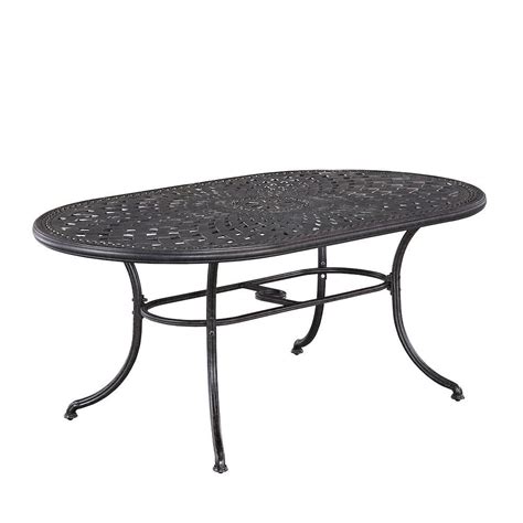 Home Styles Athens Charcoal Oval Patio Dining Table-5569-33 - The Home Depot