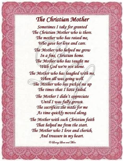 Religious Mother's Day Poems - Design Corral