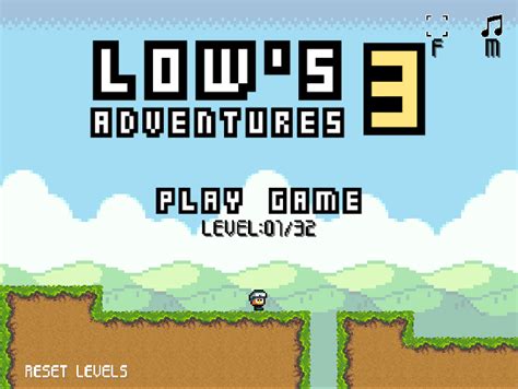 🕹️ Play Low's Adventures 3 Game: Free Online Pixel Platforming Level Escape Video Game for Kids ...