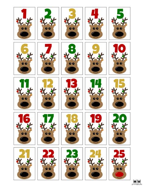 Free Printable Christmas Numbers 1 50 - Printable Online