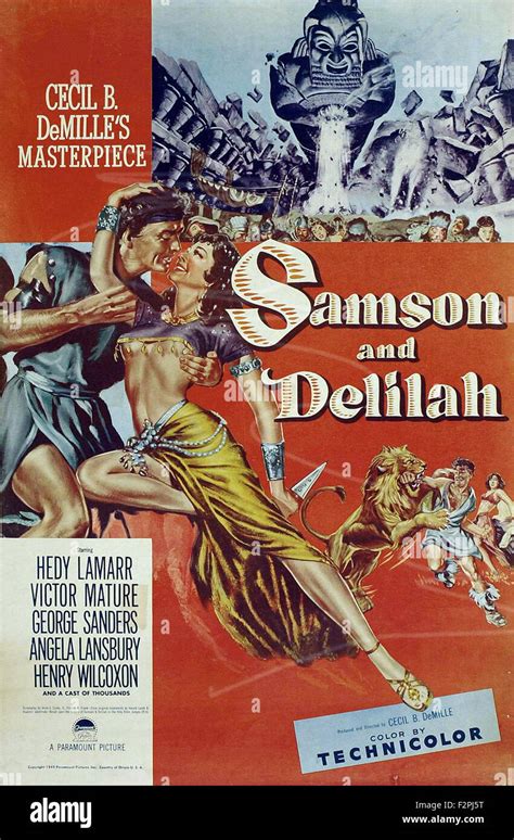 Samson and Delilah (1949) - Movie Poster Stock Photo - Alamy