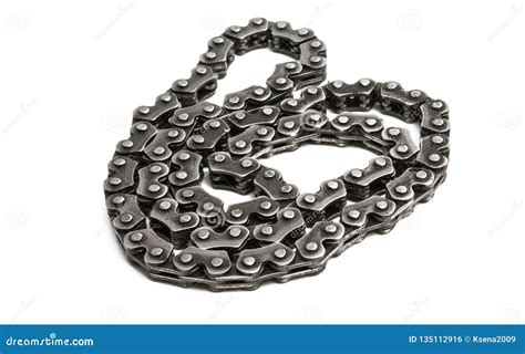 Bicycle chain isolated stock photo. Image of metal, isolated - 135112916