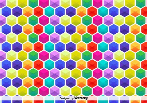 Vector Hexagon Colorful Pattern - Download Free Vector Art, Stock ...