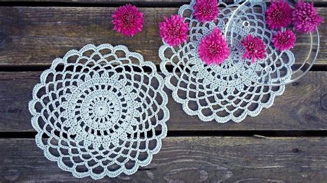 Simple Crochet Doily Tutorial Easy For Beginners (With images) | Crochet doilies, Crochet doily ...