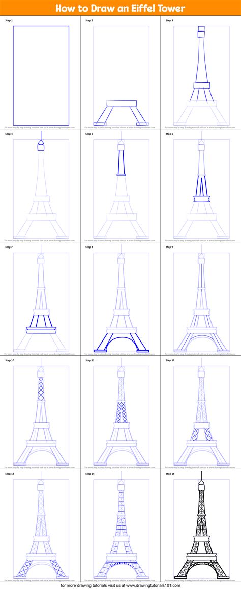 Eiffel Tower Easy Drawing