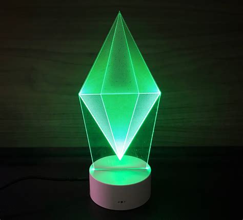 SIMS Plumbob Inspired Diamond LED Lamp | Etsy