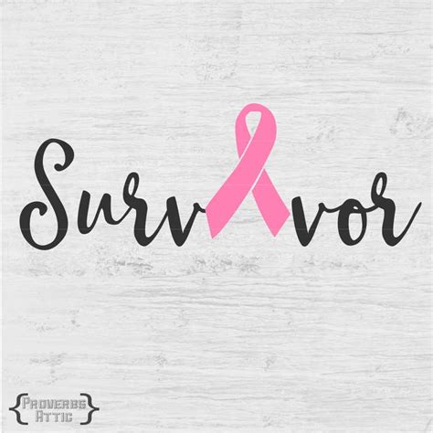 Cancer SURVIVOR Ribbon Digital File Car Decal Vinyl Screen - Etsy