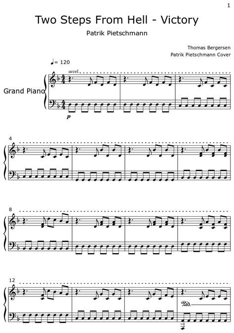 Two Steps From Hell - Victory - Sheet music for Piano