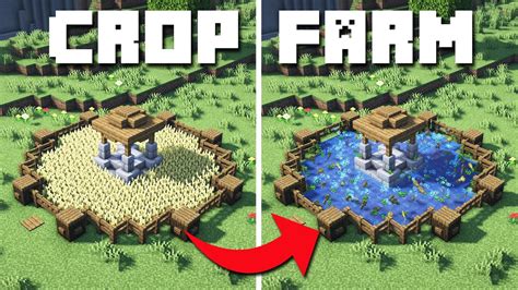 Minecraft - Aesthetic Redstone Crop Farm Tutorial (How to Build) - YouTube