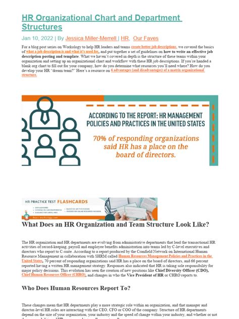 HR Organizational Chart and Department Structures | PDF | Human ...
