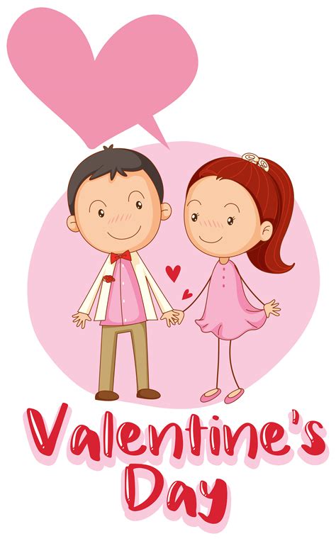 Love couple on Valentine's day 559598 Vector Art at Vecteezy