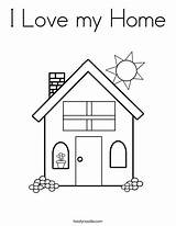 I Love My Home Coloring Page  Twisty Noodle sketch template