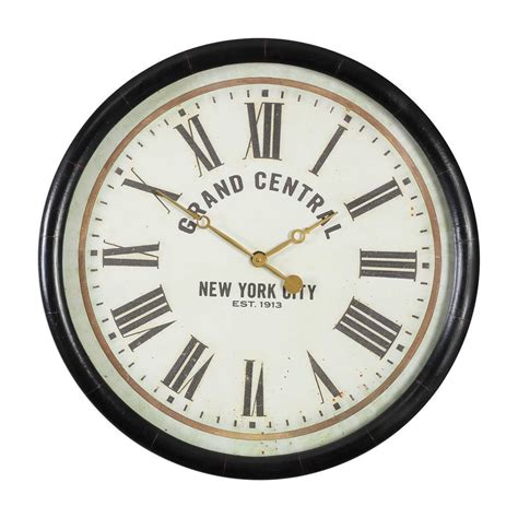 Lenor is a large wall clock from Uttermost depicting Grand Central ...